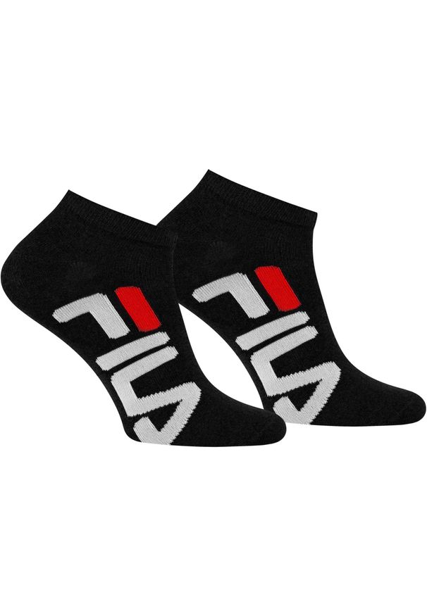 Fila - Skarpety unisex FILA invisible socks 2 pary. Kolor: czarny. Sport: turystyka piesza