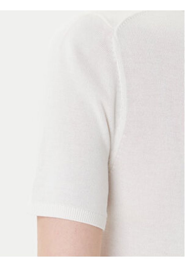 Calvin Klein Sweter LV044C341G Biały Regular Fit. Kolor: biały. Materiał: wiskoza