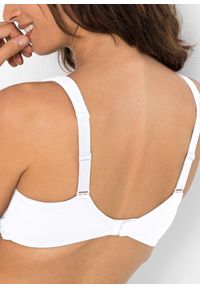 bonprix - Biustonosz typu T-shirt z wyściełanymi ramiączkami. Kolor: biały. Materiał: koronka. Rodzaj stanika: różne sposoby noszenia, wyściełane miseczki. Wzór: kwiaty, koronka, aplikacja #2