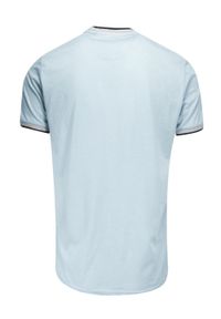 Brave Soul - T-Shirt (Koszulka) Niebieski z Lamówkami, Logo-Ptak, Okrągły Dekolt -BRAVE SOUL. Okazja: na co dzień. Kolor: niebieski. Materiał: bawełna. Wzór: kolorowy. Styl: casual