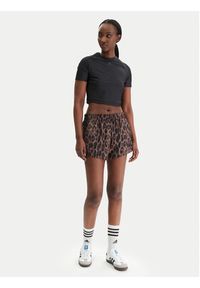 Adidas - adidas Szorty sportowe Seasonal Essentials Leopard Print JZ0199 Brązowy Regular Fit. Kolor: brązowy. Materiał: syntetyk. Wzór: nadruk #6
