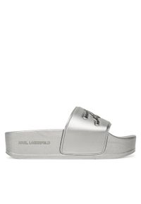 Karl Lagerfeld - KARL LAGERFELD Klapki Kondo Maxi KL80872 Srebrny. Kolor: srebrny. Materiał: skóra