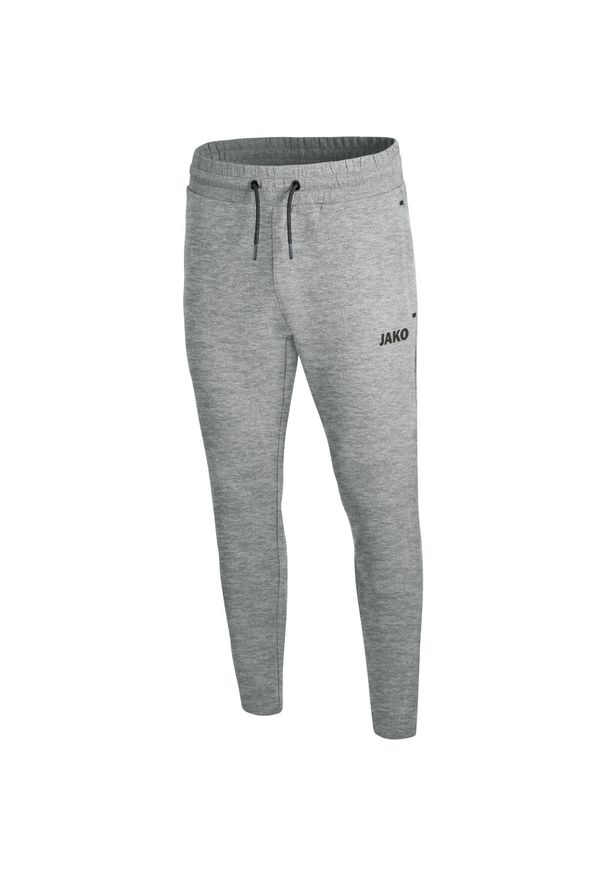 Spodnie dresowe Jako jogging Premium Basics. Kolor: szary. Materiał: dresówka. Sport: bieganie