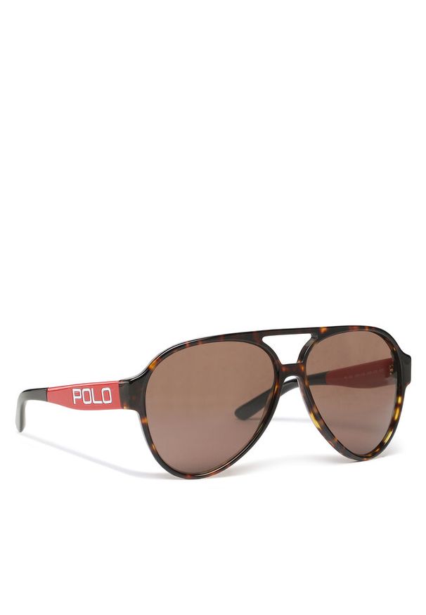 Okulary przeciwsłoneczne Polo Ralph Lauren. Kolor: brązowy
