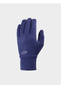 4f - Rękawiczki polarowe Touch Screen dziecięce. Kolor: niebieski. Materiał: polar. Styl: casual