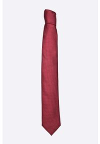 Jack & Jones - Krawat. Kolor: czerwony. Materiał: materiał. Wzór: gładki