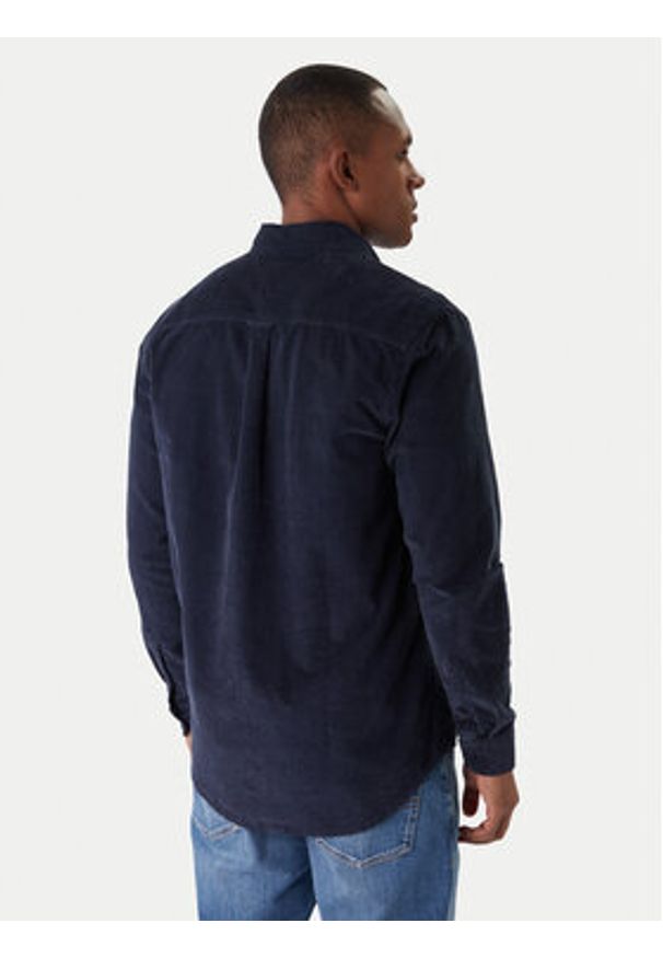 Tommy Jeans Koszula Baby Cord DM0DM22021 Granatowy Regular Fit. Kolor: niebieski. Materiał: bawełna