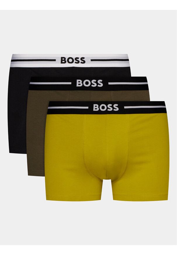 BOSS - Boss Komplet 3 par bokserek 50499390 Kolorowy. Materiał: bawełna. Wzór: kolorowy