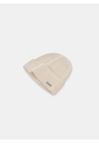 Pako Lorente - PAKO LORENTE – Beżowa wełniana czapka męska. Kolor: beżowy. Materiał: wełna. Sezon: zima #3