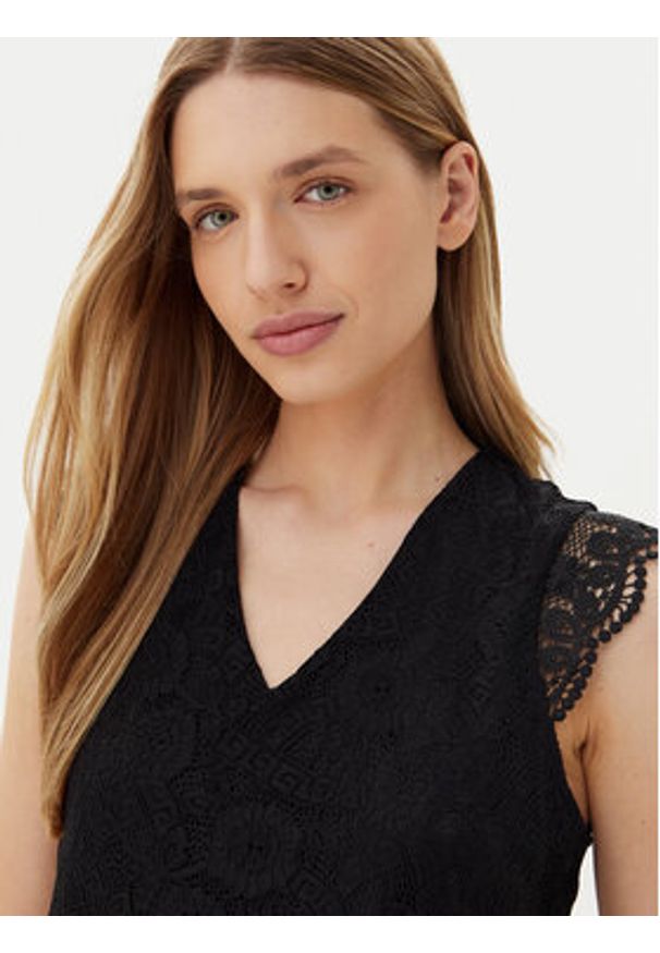 Pieces Bluzka Olline 17154614 Czarny Regular Fit. Kolor: czarny. Materiał: syntetyk