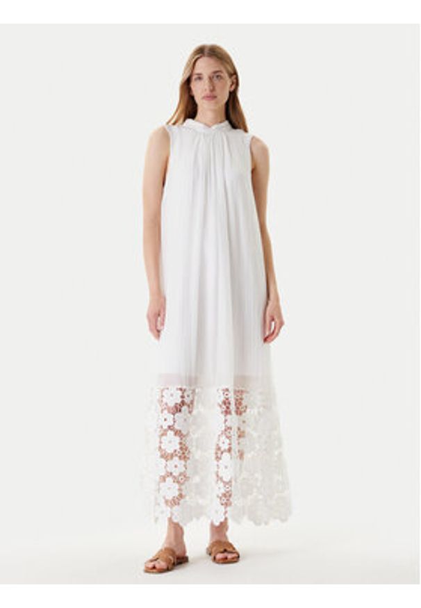 YAS Sukienka letnia Twigsy 26037703 Biały Relaxed Fit. Kolor: biały. Materiał: lyocell. Sezon: lato