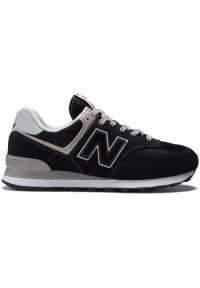Sneakersy męskie czarne New Balance ML574EVB. Okazja: do pracy, na co dzień, na spacer. Kolor: czarny. Model: New Balance 574. Sport: turystyka piesza