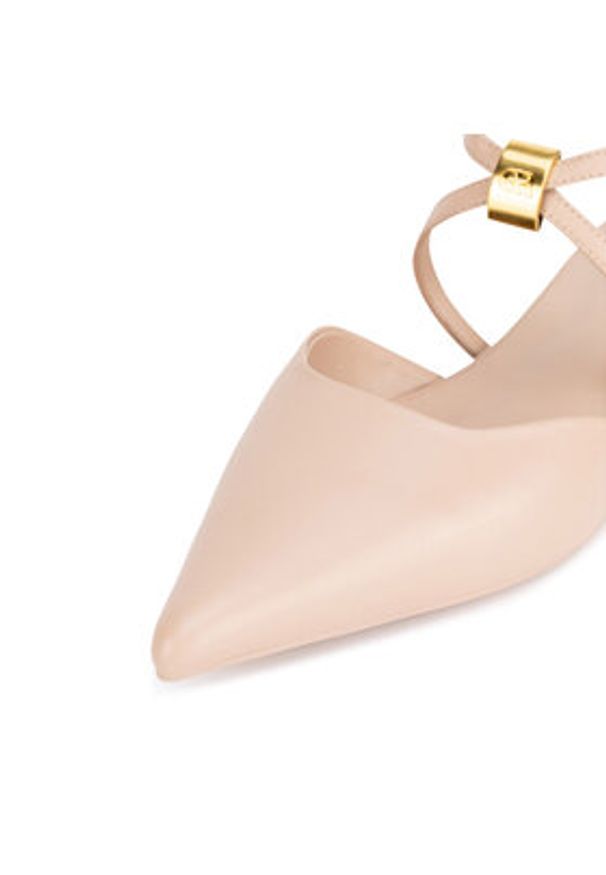 Gino Rossi - GINO ROSSI Baleriny ALANA-SLT593-X8 Beżowy. Kolor: beżowy. Materiał: skóra