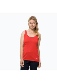 Koszulka trekkingowa damska Jack Wolfskin Pack & Go Tank. Typ kołnierza: polo. Kolor: pomarańczowy #1