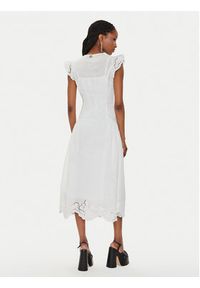 TwinSet - TWINSET Sukienka letnia 241TT2330 Biały Regular Fit. Kolor: biały. Materiał: len. Sezon: lato