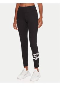 Reebok Legginsy Willow RK25082CCW Czarny Slim Fit. Kolor: czarny. Materiał: bawełna