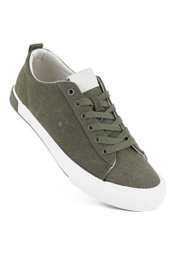 Big-Star - Trampki męskie tekstylne zielona Big Star TT174292. Kolor: zielony. Materiał: tkanina. Sezon: lato