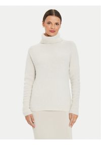 Kontatto Golf 3M0233 Beżowy Regular Fit. Typ kołnierza: golf. Kolor: beżowy. Materiał: syntetyk, wełna #1