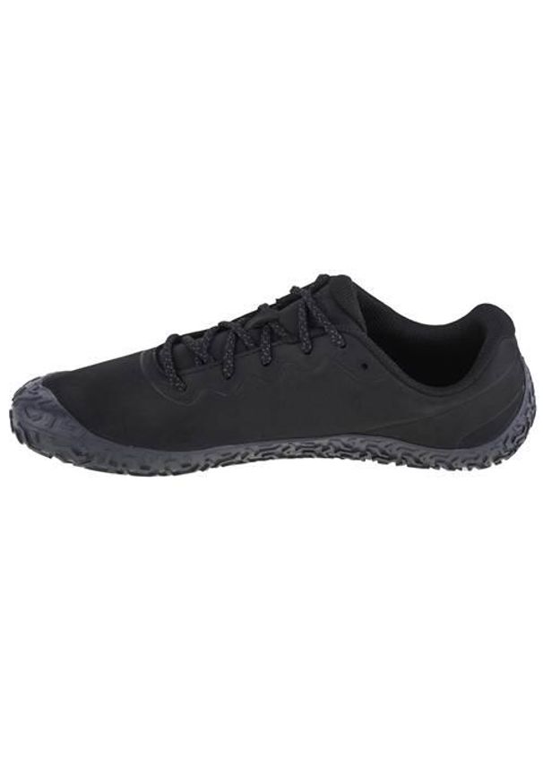 Buty do biegania męskie Merrell Vapor Glove 6. Kolor: czarny. Materiał: guma, skóra, tkanina, zamsz, materiał, syntetyk