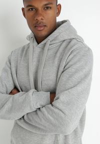 Born2be - Szara Bluza Evoire. Okazja: na co dzień. Typ kołnierza: kaptur. Kolor: szary. Materiał: jeans. Styl: casual, klasyczny #3