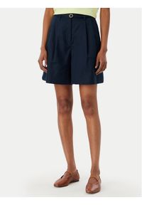 TOMMY HILFIGER - Tommy Hilfiger Szorty materiałowe WW0WW49040 Granatowy Wide Leg. Kolor: niebieski. Materiał: syntetyk #1
