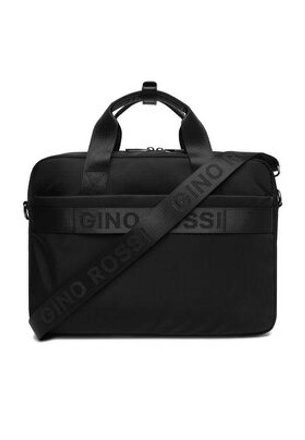 Gino Rossi - GINO ROSSI Torba na laptopa C-GIN-K-011-CCC-06 Czarny. Kolor: czarny. Materiał: materiał