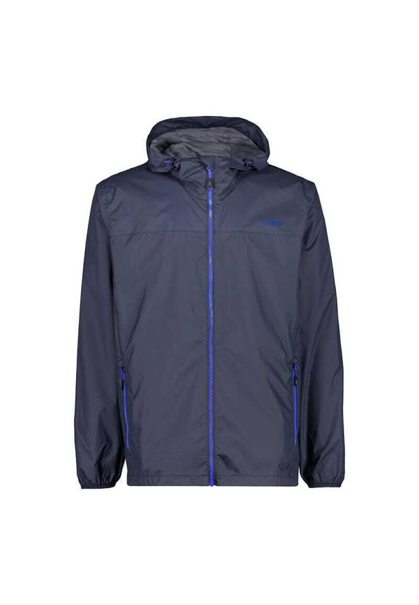Kurtka przeciwdeszczowa z kapturem CMP. Typ kołnierza: kaptur. Kolor: niebieski. Sport: turystyka piesza