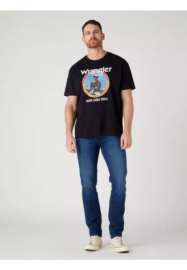 Wrangler - WRANGLER LARSTON MĘSKIE SPODNIE JEANSOWE JEANSY BLUE RING W18SOC42G 112329013