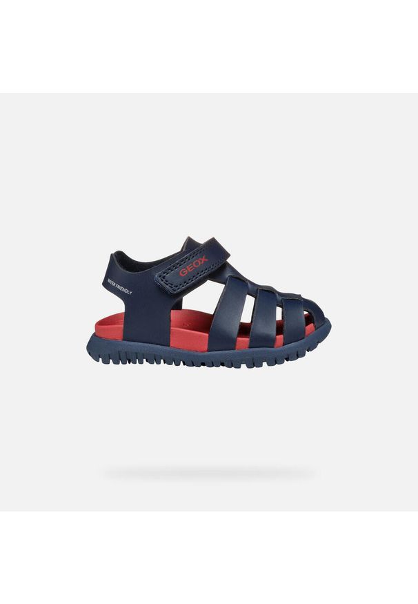 Sandały Geox Model B Sandal Fusbetto Bo Kolor Niebieski. Kolor: niebieski. Materiał: tkanina. Sezon: lato