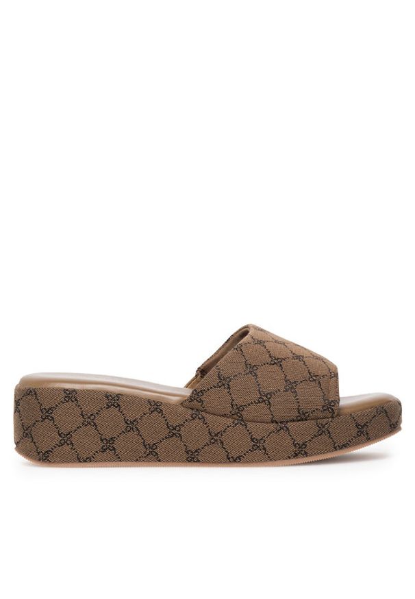 Nine West Klapki WFA2789-1 Beżowy. Kolor: beżowy. Materiał: materiał