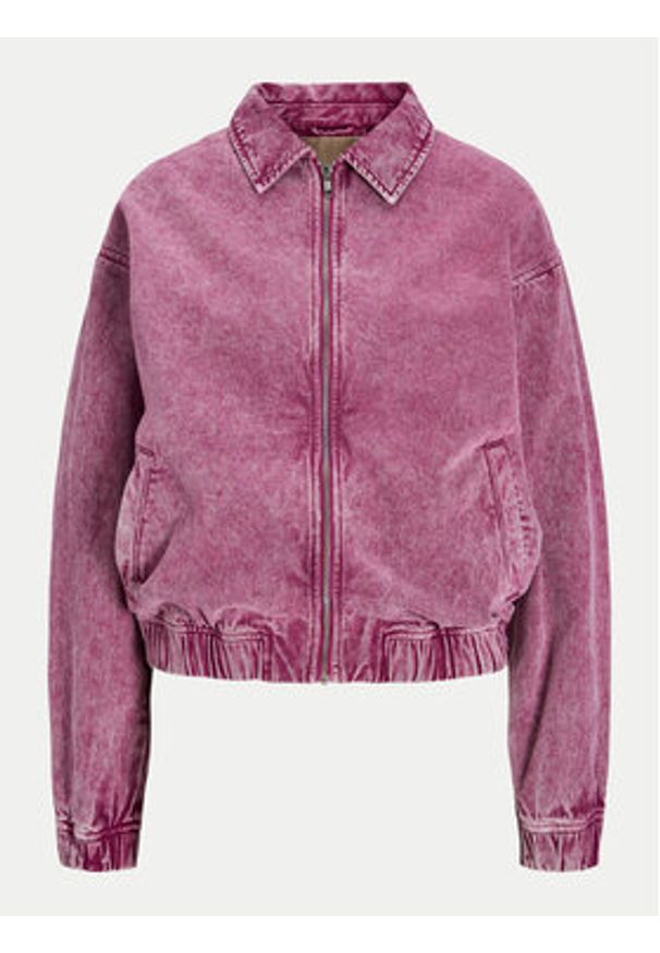 JJXX Kurtka jeansowa Ziggy 12260876 Różowy Regular Fit. Kolor: różowy. Materiał: bawełna
