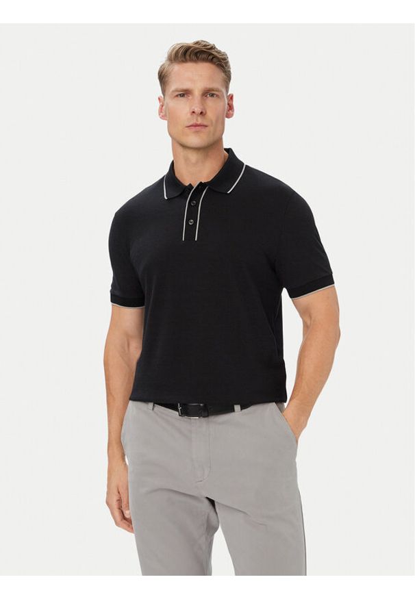 BOSS Polo H-Parlay 81 50565735 Czarny Regular Fit. Typ kołnierza: polo. Kolor: czarny. Materiał: bawełna