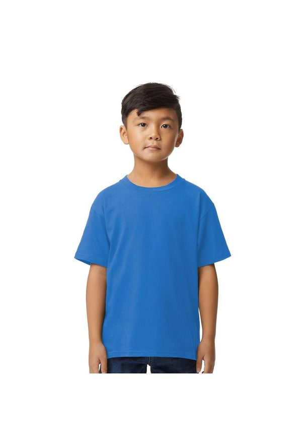 GILDAN - Koszulka Dziecięca Soft Touch O Średniej Gramaturze. Kolor: niebieski. Sport: turystyka piesza