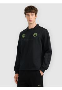 4f - 4F Longsleeve polo męski 4F x Robert Lewandowski - czarny S. Okazja: na co dzień. Typ kołnierza: polo. Kolor: czarny. Materiał: materiał, dzianina. Długość rękawa: długi rękaw. Styl: sportowy, casual, klasyczny