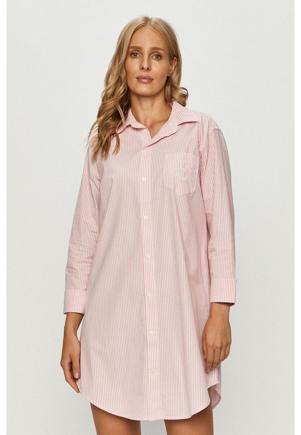 Lauren Ralph Lauren - Koszula nocna. Kolor: różowy. Długość: długie