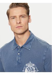 Guess Polo M5RP10 KCMY0 Granatowy Regular Fit. Typ kołnierza: polo. Kolor: niebieski. Materiał: bawełna #4