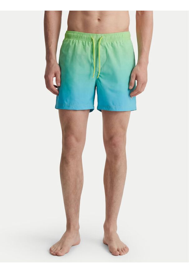 Jack & Jones Szorty kąpielowe Maui Horizon 12291438 Zielony Regular Fit. Kolor: zielony. Materiał: syntetyk