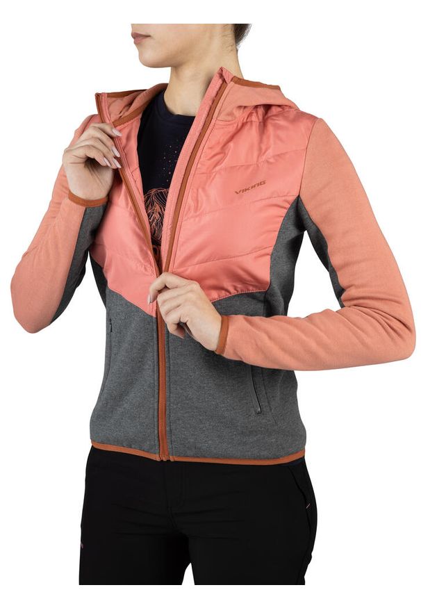 Kurtka damska Viking Bamboo Creek Hoodie Lady. Kolor: różowy