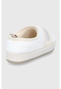 Calvin Klein Jeans Kapcie YW0YW00412 kolor kremowy. Nosek buta: okrągły. Kolor: beżowy. Materiał: poliester, materiał, guma #4