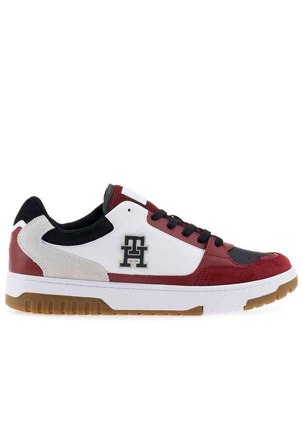 TOMMY HILFIGER - Buty Tommy Hilfiger Basket Street Mix FM0FM04695-BDS - multikolor. Okazja: na co dzień. Kolor: wielokolorowy. Materiał: materiał, skóra, poliester. Szerokość cholewki: normalna