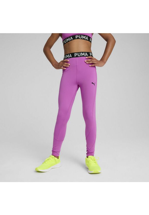 Puma - Młodzieżowe legginsy treningowe PUMA STRONG PUMA Pure Magenta Purple. Stan: podwyższony. Kolor: fioletowy. Długość: krótkie. Sezon: lato. Styl: młodzieżowy. Sport: fitness