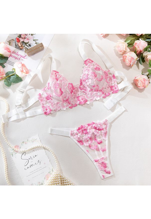 Intica - Bielizna damska haftowana elegancka na specjalne okazje Tarah. Kolor: wielokolorowy. Materiał: materiał. Wzór: haft