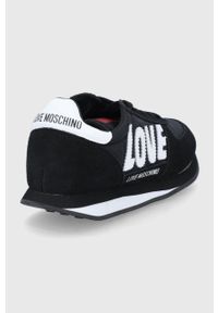 Love Moschino buty kolor czarny na płaskim obcasie. Nosek buta: okrągły. Zapięcie: sznurówki. Kolor: czarny. Obcas: na obcasie. Wysokość obcasa: niski #3