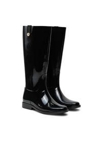 TOMMY HILFIGER - Tommy Hilfiger Kalosze Th Stud Rubber Long Rainboot FW0FW08185 Czarny. Kolor: czarny