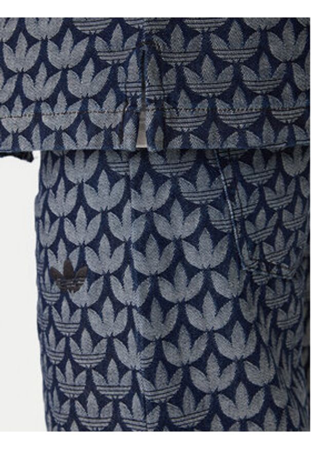 Adidas - adidas Koszula jeansowa Monogram KD0397 Niebieski Loose Fit. Kolor: niebieski. Materiał: bawełna