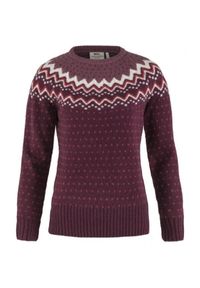 Fjällräven - Sweter damski Fjallraven Ovik Knit Sweater. Kolor: czerwony. Sport: turystyka piesza