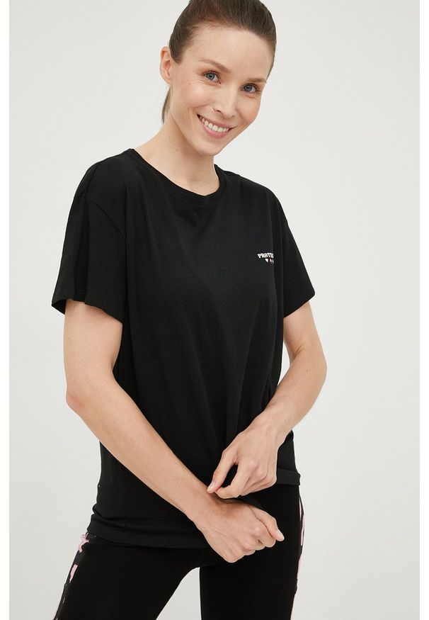 Protest t-shirt bawełniany kolor czarny. Kolor: czarny. Materiał: bawełna. Długość rękawa: krótki rękaw. Długość: krótkie