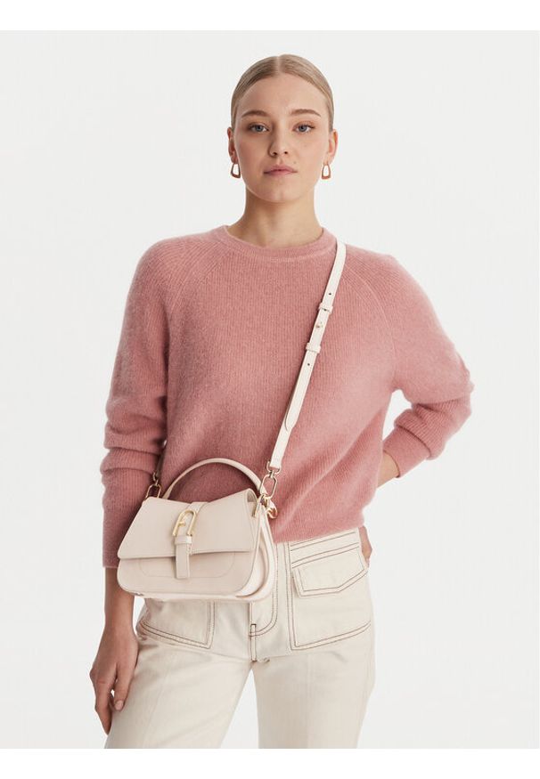 Furla Torebka Flow Mini WB01032 BX2045 BG 4556S Écru. Kolor: kremowy. Materiał: skórzane