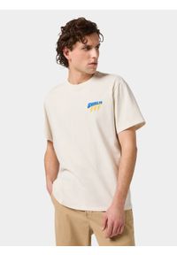 Wrangler - MESKA KOSZULKA WRANGLER SMALL GRAPHIC TEE VINTAGE WHITE 112362893. Styl: vintage #1