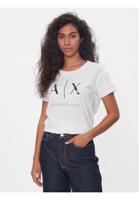 Armani Exchange T-Shirt 3DYT36 YJ3RZ 1000 Biały Regular Fit. Kolor: biały. Materiał: bawełna #1